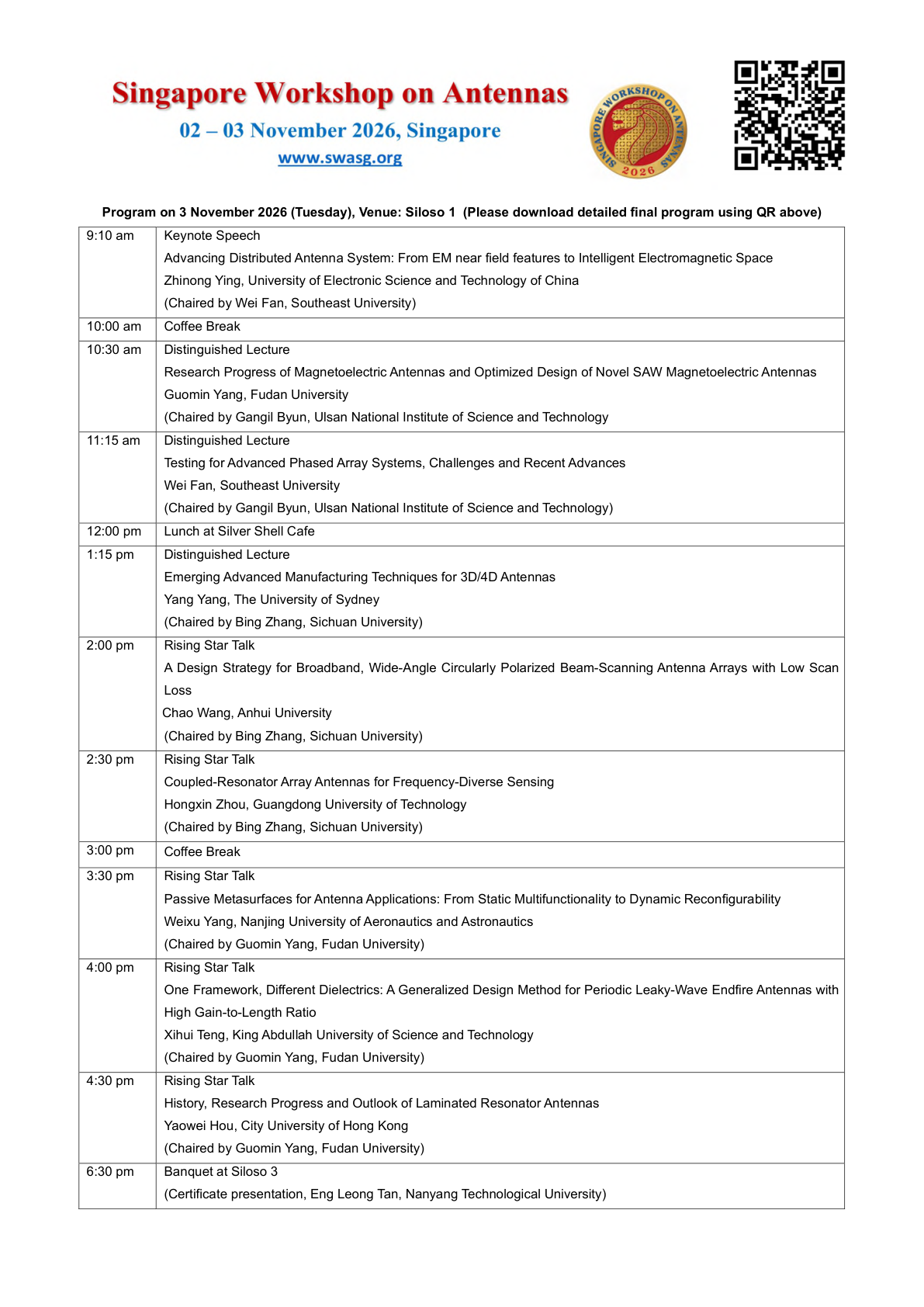 SWA2026 Program at a Glance - 3 November 2026